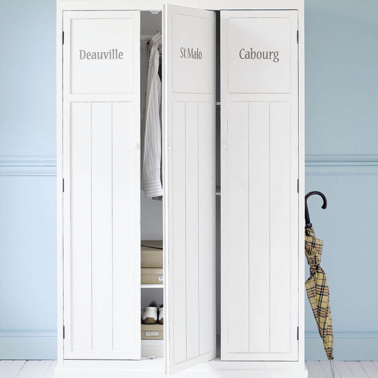 Белый трёхдверный платяной шкаф "Newport", изображение 3