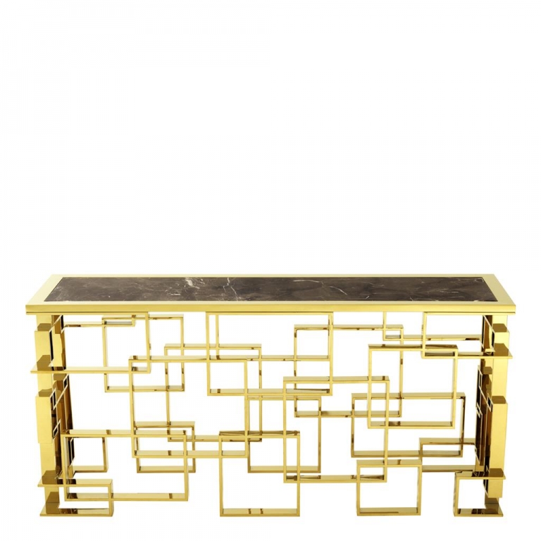 Золотой консольный стол "Spectre", изображение 2