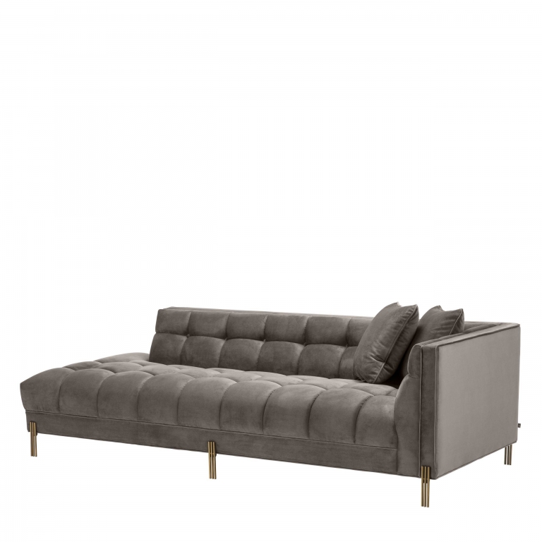Серый вельветовый диван Sienna Right Eichholtz, изображение 1