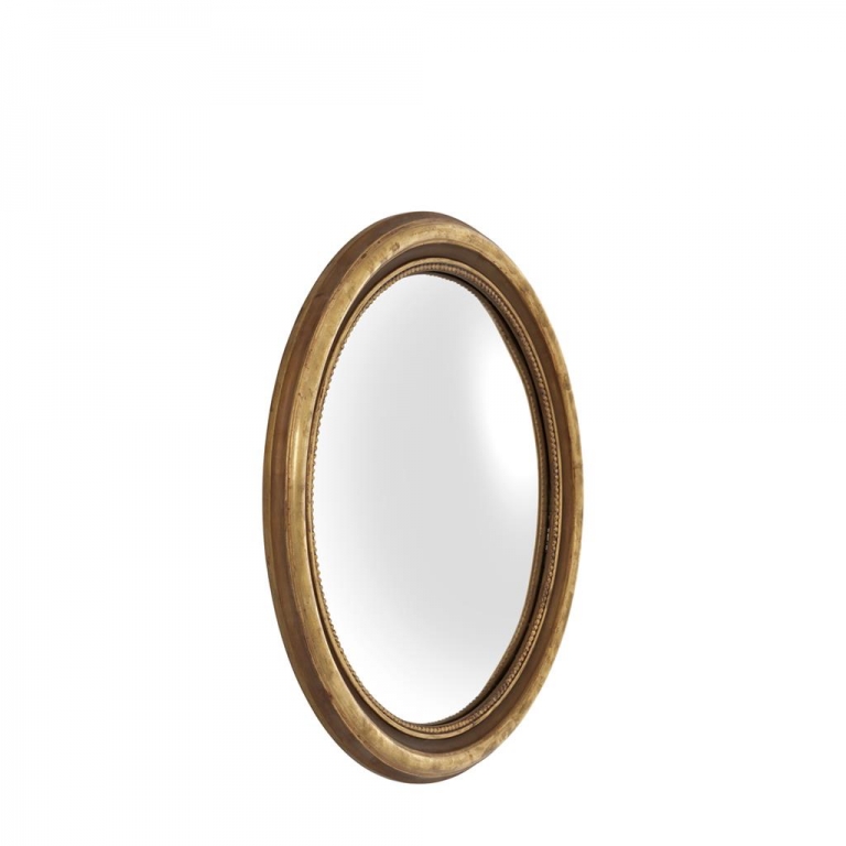 Круглое зеркало в золотой раме 80 см Verso, изображение 2