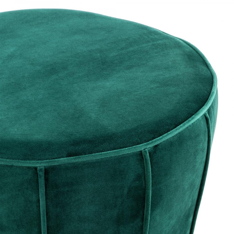 Зеленый вельветовый барный стул на золотых ножках "Bolton", изображение 2