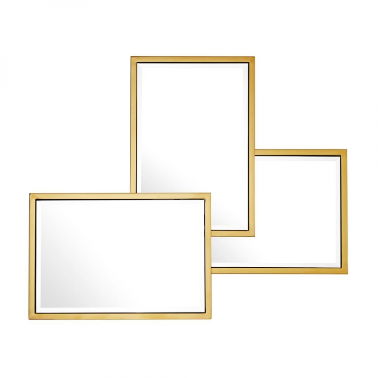 Золотое тройное зеркало "Sensation", изображение 1