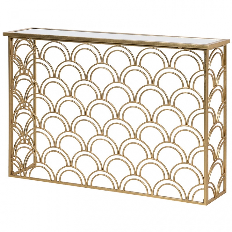 Золотой декоративный консольный стол, изображение 1