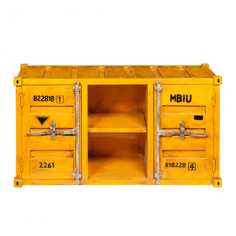 Желтая тумба под ТВ в виде контейнера "Carlingue", изображение 1