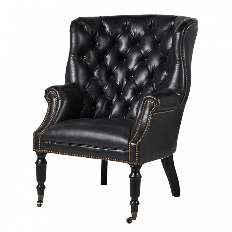 Черное кожаное кресло Lord, изображение 1