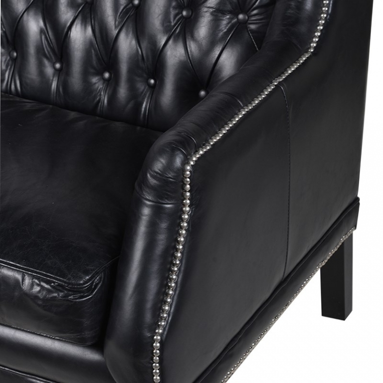 Черный стеганный диван, изображение 2