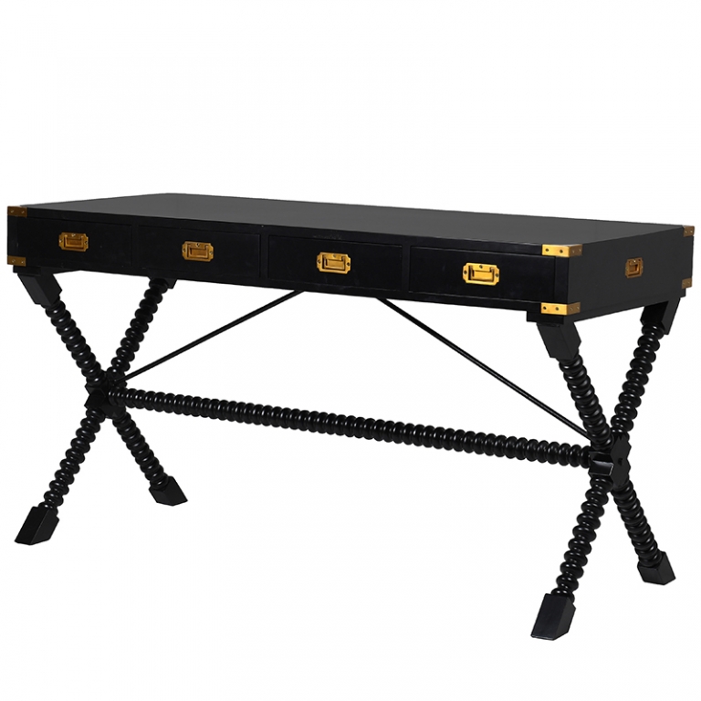 Черный консольный стол с ящиками Luxu, изображение 1