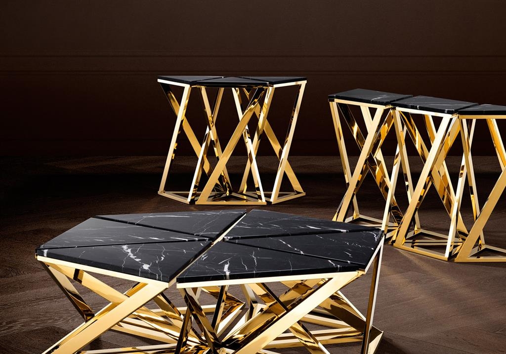 Золотой консольный стол "Galaxy" Eichholtz, изображение 3