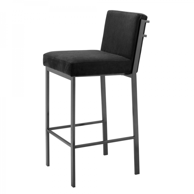 Высокий бронзовый черный барный стул "Scott", изображение 1