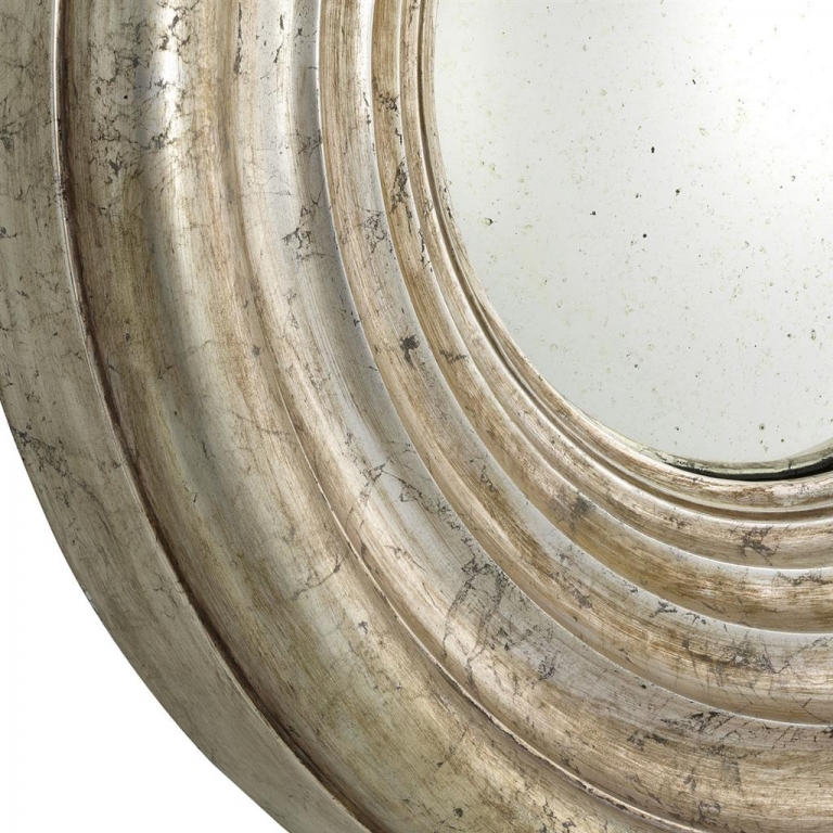 Серебристое круглое состаренное зеркало "Anastasia", изображение 3
