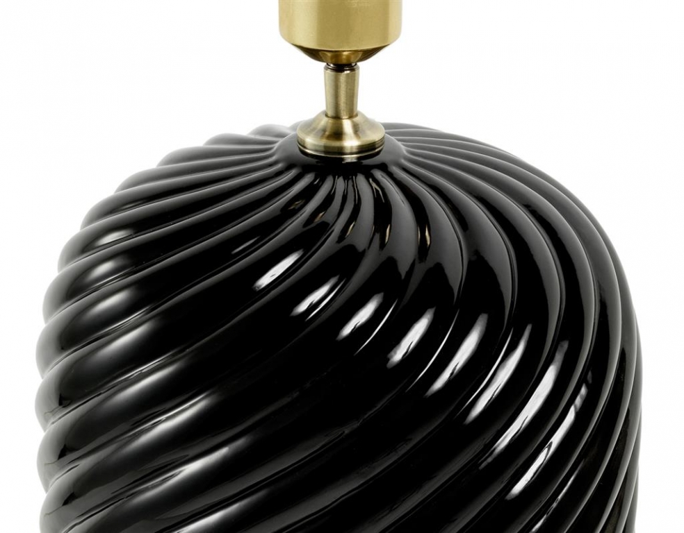 Черная керамическая настольная лампа "Savona", изображение 3