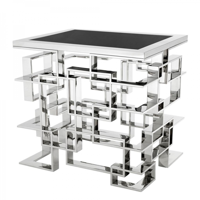 Серебристый прикроватный столик "Spectre" Eichholtz, изображение 1