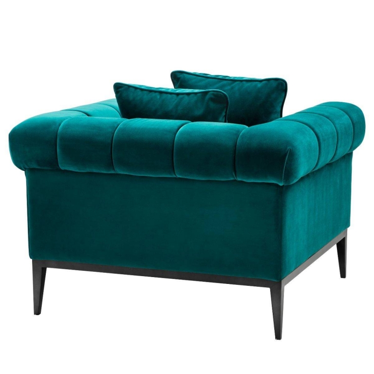 Зеленое вельветовое кресло Aurelio Eichholtz, изображение 3