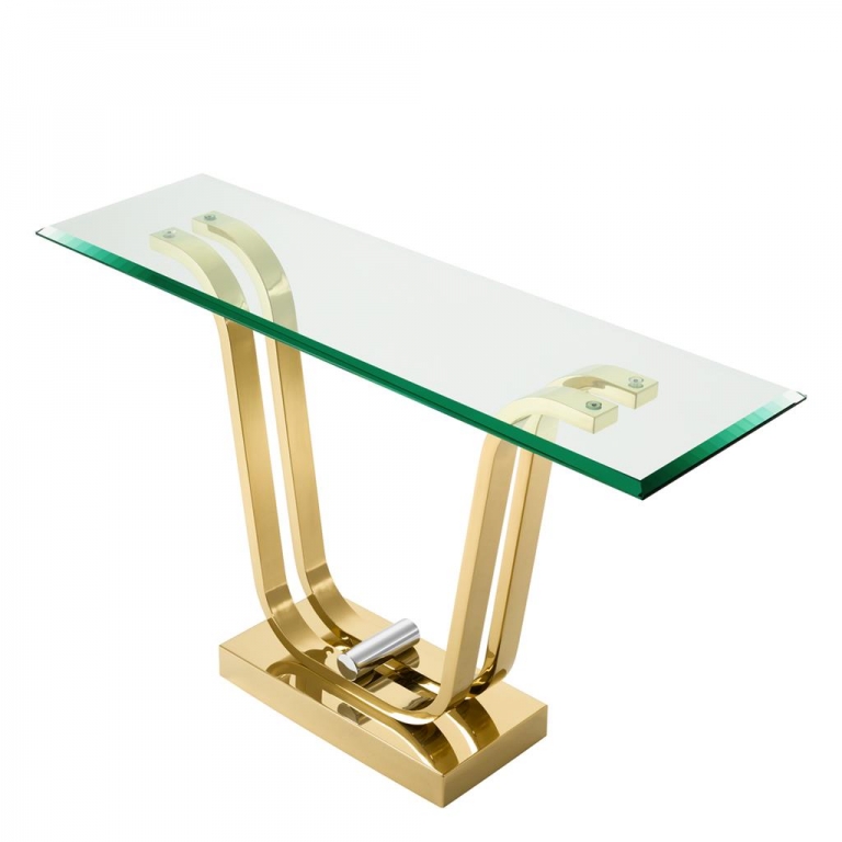 Золотой консольный стол "Julien", изображение 2