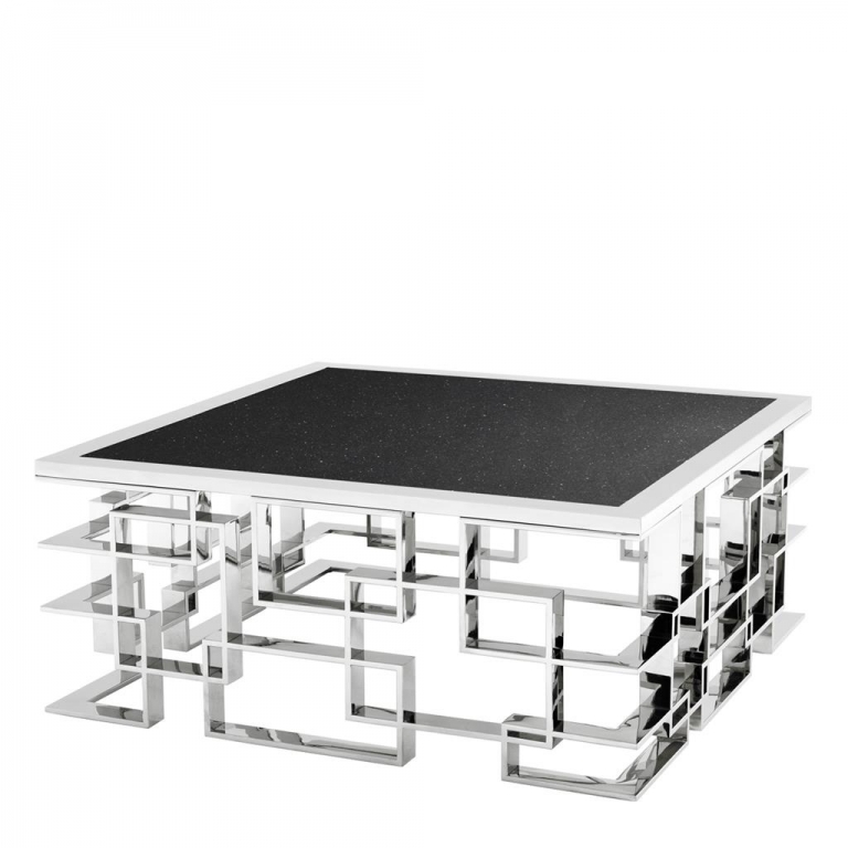 Серебристый гранитный кофейный столик "Spectre" Eichholtz, изображение 1