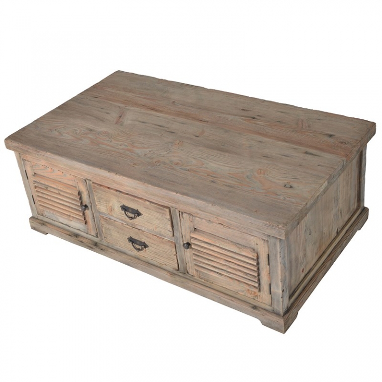 Деревянный кофейный стол с ящиками, изображение 3