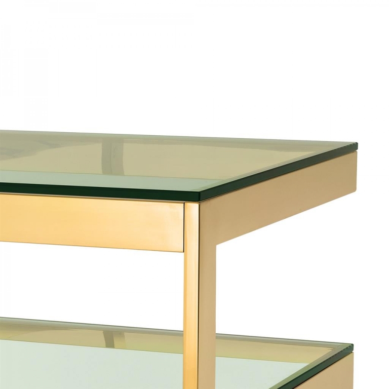 Золотой прикроватный стол "Gamma" Eichholtz, изображение 3