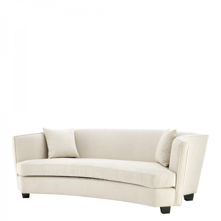 Белый вельветовый диван "Giulietta" Eichholtz, изображение 1