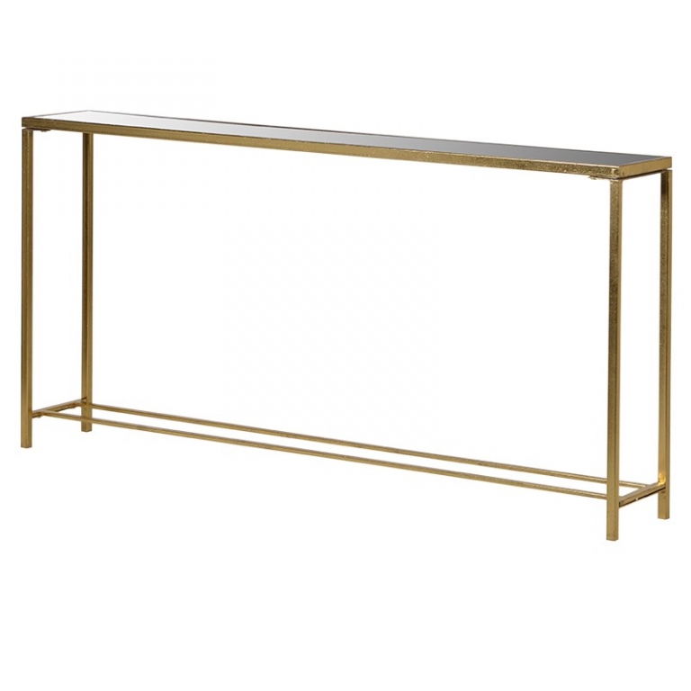 Узкий золотой консольный стол, изображение 1