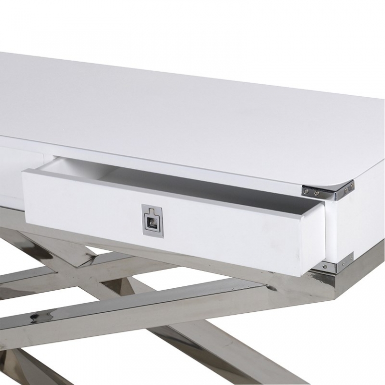 Белый консольный стол с ящиками Roland, изображение 2
