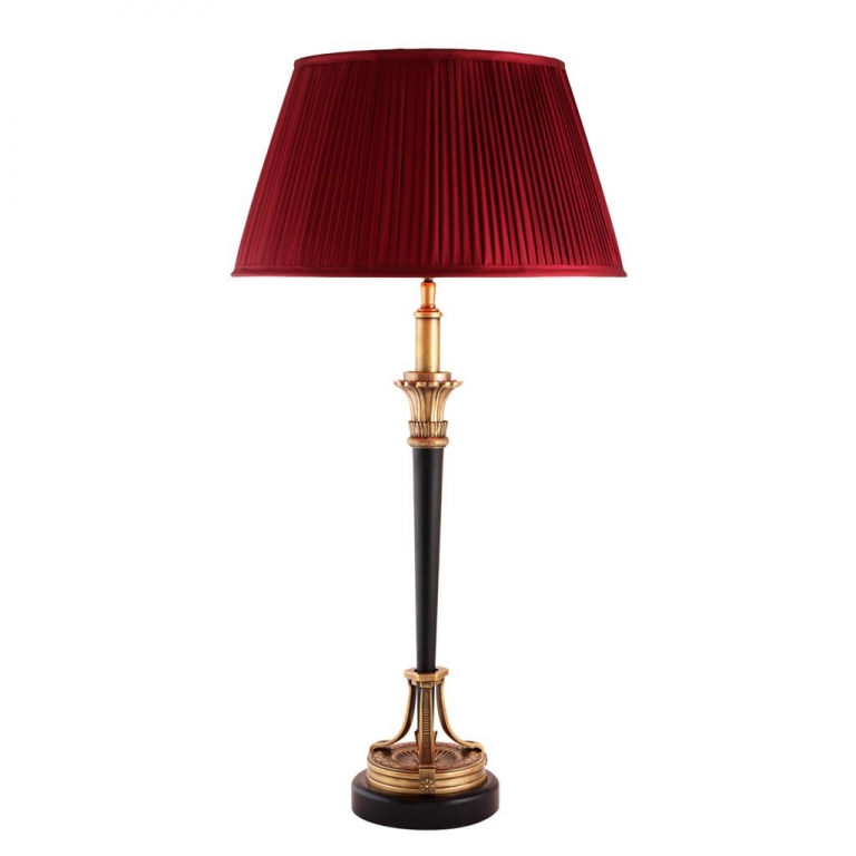 Настольная лампа с красным абажуром "Fairmont", изображение 1