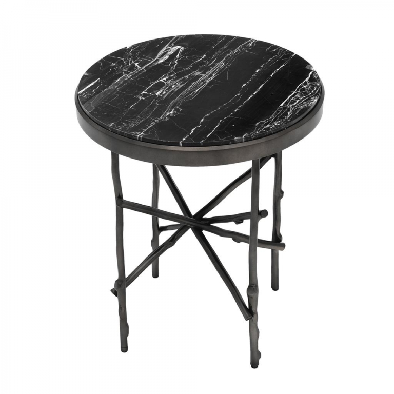 Черный мраморный прикроватный столик "Tomasso", изображение 2