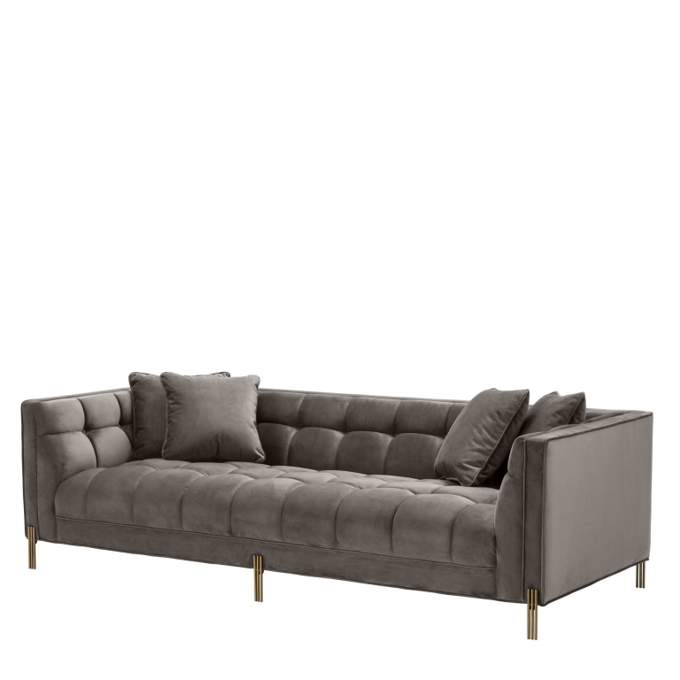 Серый вельветовый диван Sienna Eichholtz, изображение 1