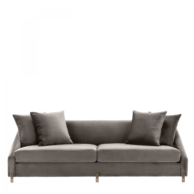 Серый вельветовый диван Candice Eichholtz, изображение 2
