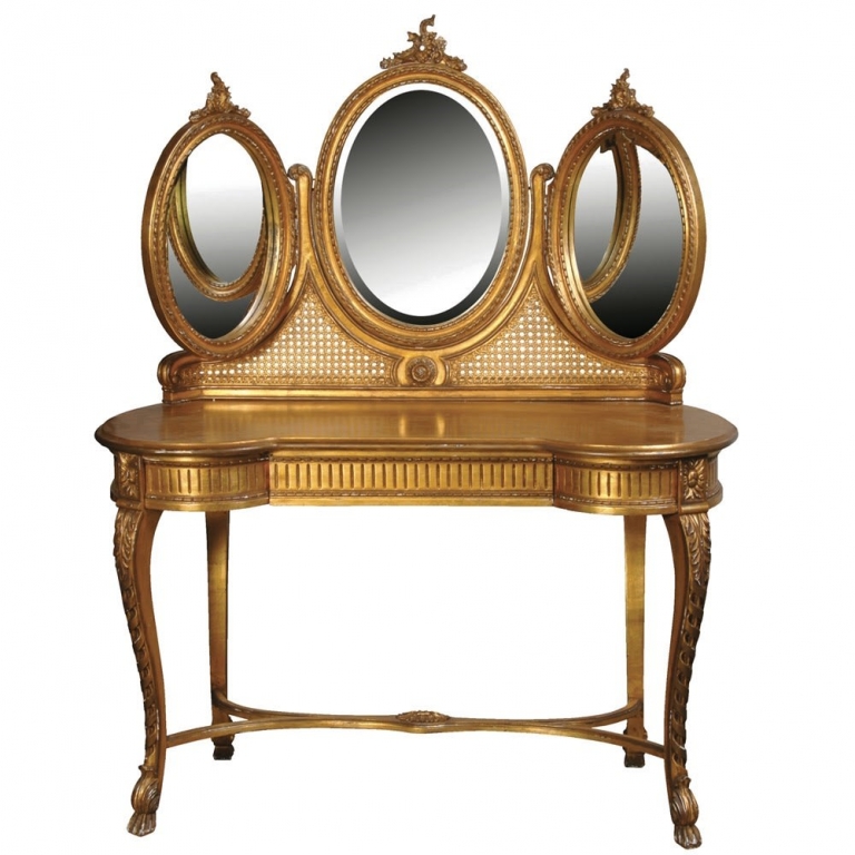 Будуарный стол с зеркалом Louis, изображение 1