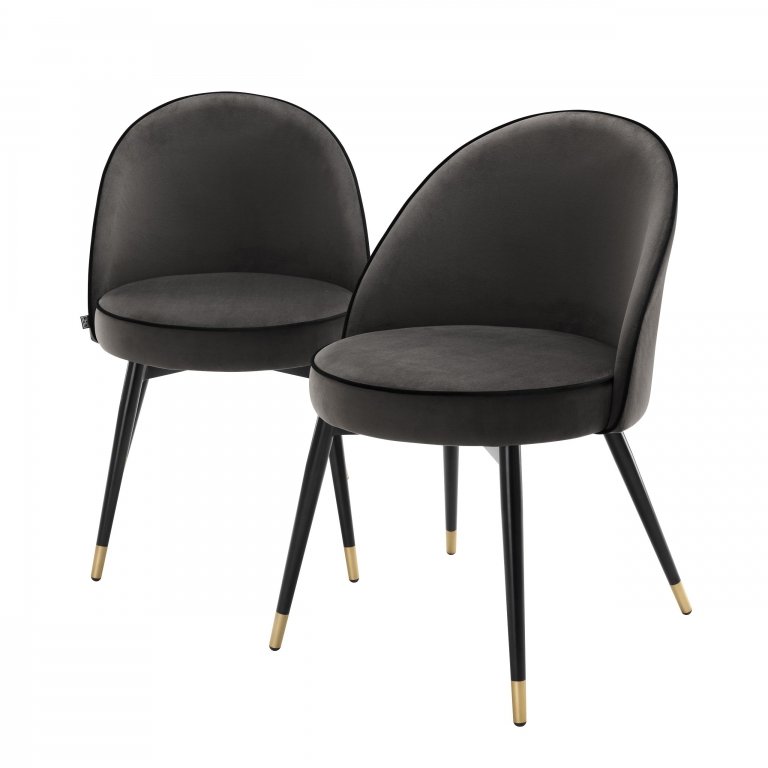 Набор темно-серых обеденных стульев Cooper Eichholtz, изображение 1