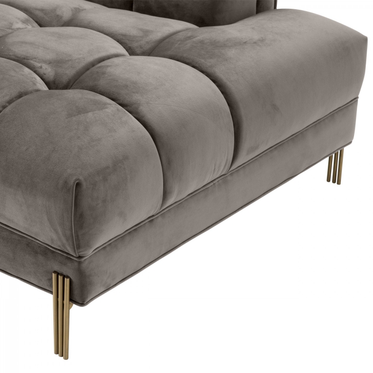 Серый вельветовый диван Sienna Left Eichholtz, изображение 5