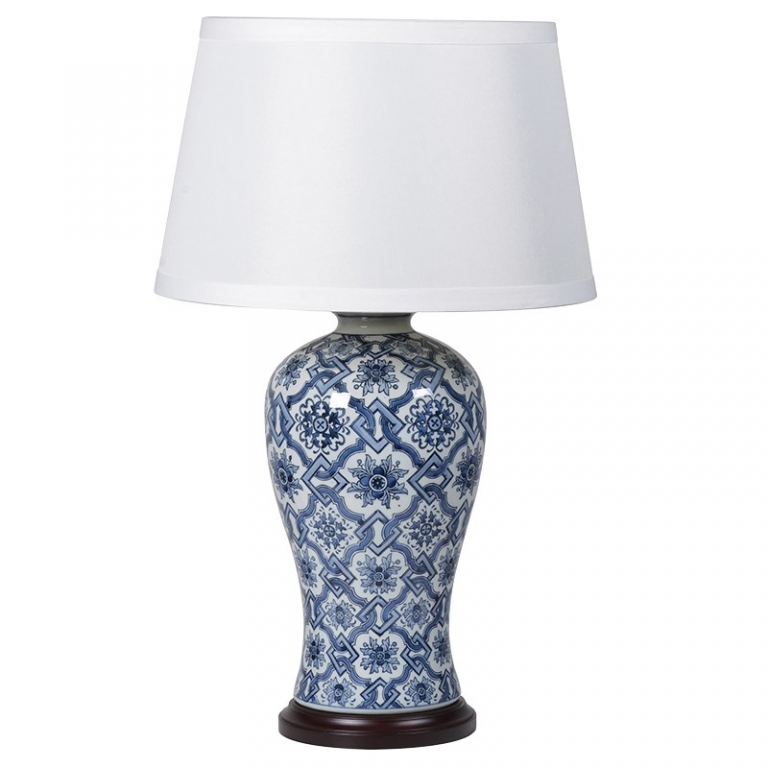 Синяя керамическая лампа, изображение 1