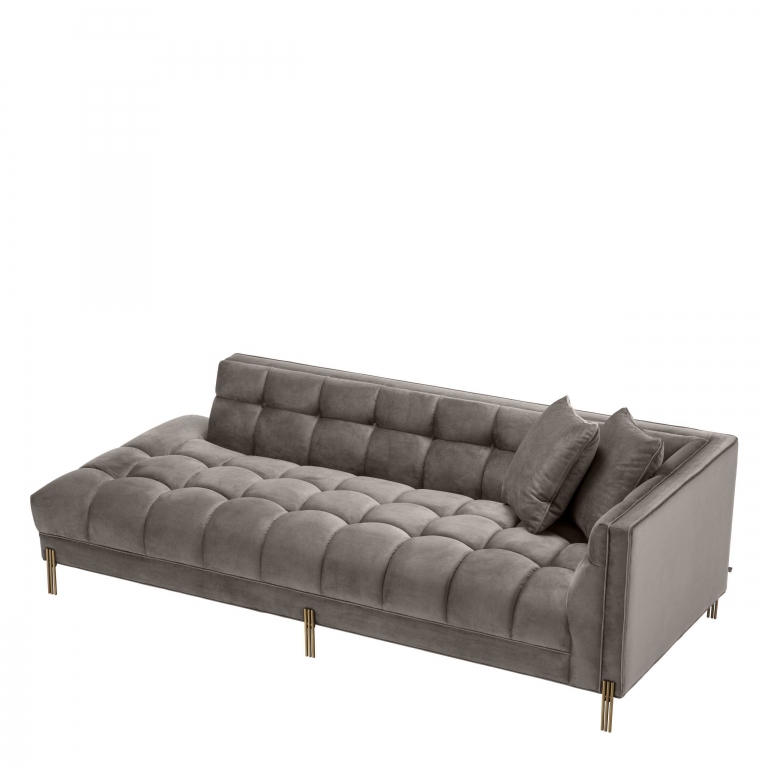 Серый вельветовый диван Sienna Right Eichholtz, изображение 4