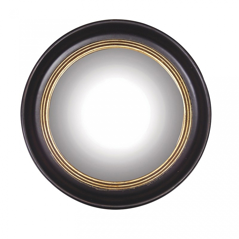 Круглое зеркало с золотой полоской "Ron", изображение 1