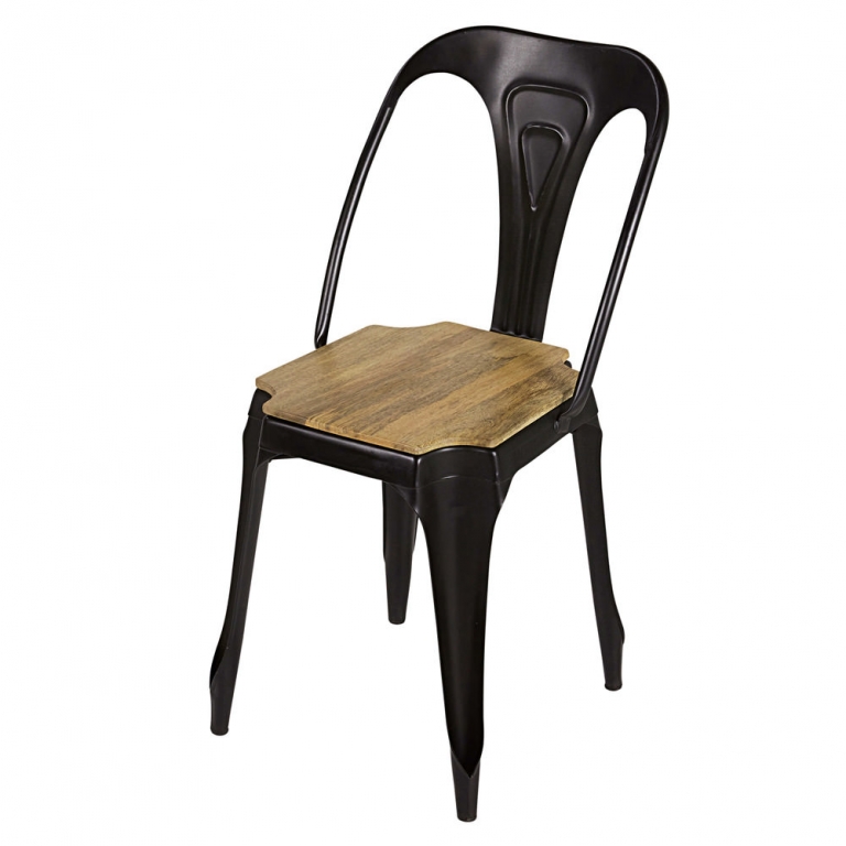Черный металлический стул "Multipls", изображение 2
