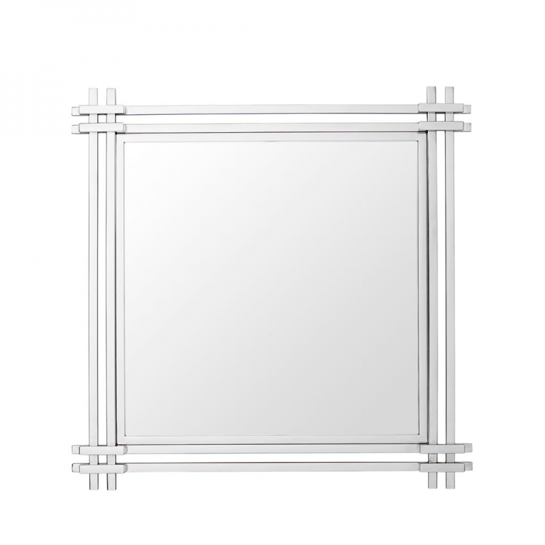 Серебристое квадратное зеркало "Convento", изображение 1