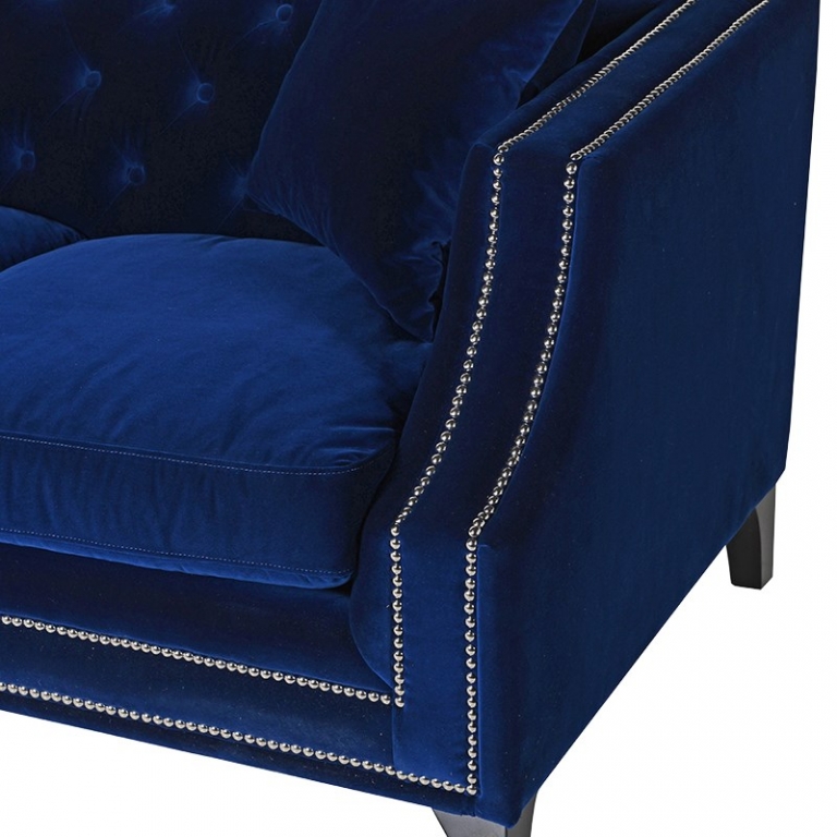 Ярко синий тканевый диван Deeda, изображение 3