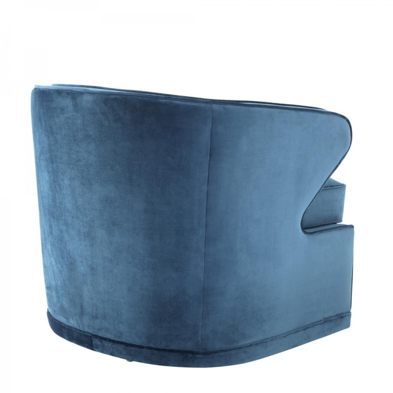 Синее вельветовое кресло Dorset Eichholtz, изображение 3