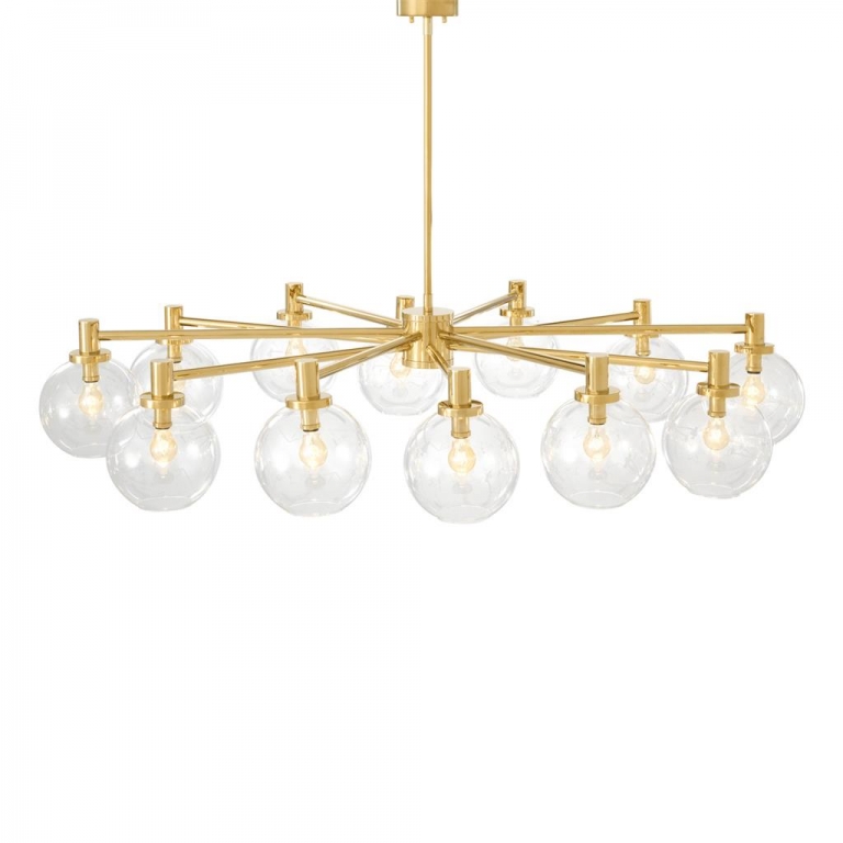 Золотой светильник со стеклянными шарами "Selva", изображение 1