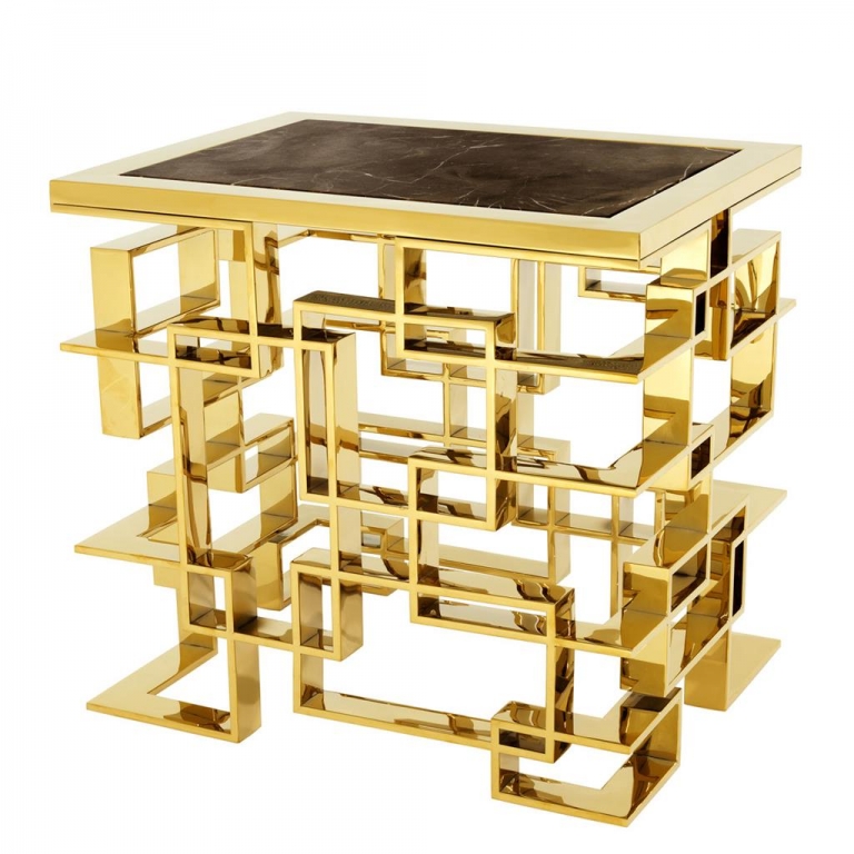 Золотой прикроватный стол "Spectre" Eichholtz, изображение 1