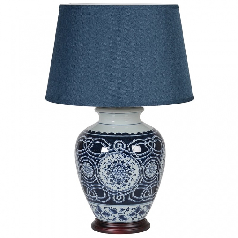 Голубая керамическая лампа Osor, изображение 1