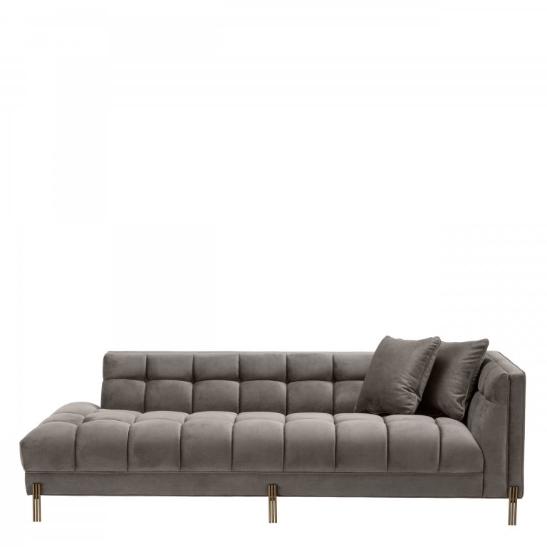 Серый вельветовый диван Sienna Right Eichholtz, изображение 2