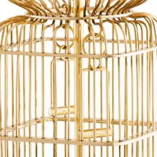 Купить Золотая настольная лампа в виде клетки "La Cage" дёшево с доставкой