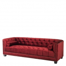 Купить Красный стеганный диван "Paolo" Eichholtz дёшево с доставкой