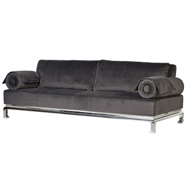 Купить Трехместный дизайнерский диван "Ming Silver" дёшево с доставкой