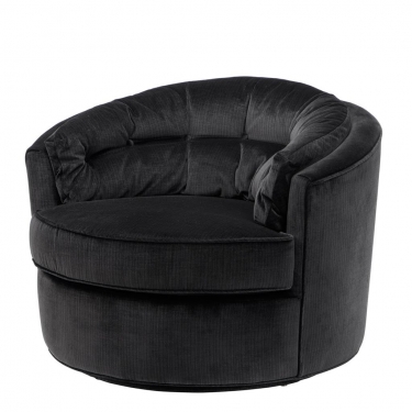 Купить Черное крутящиеся кресло "Recla" Eichholtz дёшево с доставкой