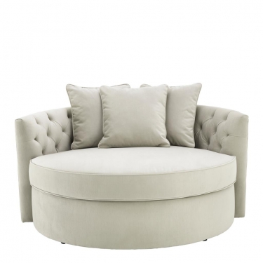 Купить Светло-серый круглый диван "Carlita" Eichholtz дёшево с доставкой