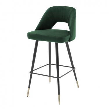 Купить Высокий зеленый барный стул на черных ножках "Avorio" дёшево с доставкой