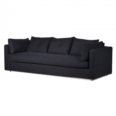 Купить Трехместный черный тканевый диван "Lac" дёшево с доставкой