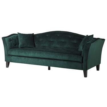 Купить Трехместный тканевый диван изумрудного цвета дёшево с доставкой